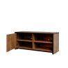 Meuble TV DIEGO de style industriel avec 1 porte et 2 niches ouvertes