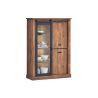 Vitrine NOAH de style industriel avec 3 portes et éclairage LED inclus