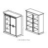 Vitrine NOAH de style industriel avec 3 portes et éclairage LED inclus