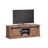 Meuble TV NOAH de style industriel avec 2 portes et 2 niches