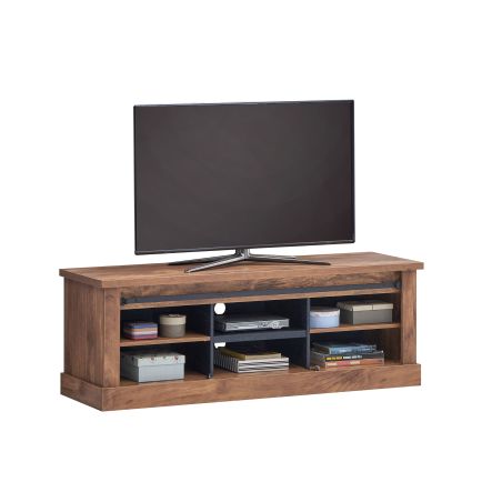Meuble TV NOAH de style industriel avec 2 portes et 2 niches