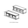 Meuble TV NOAH de style industriel avec 2 portes et 2 niches
