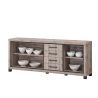 Buffet 225 cm CONSTANCE en décor chêne canada