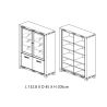 Vitrine CONSTANCE en décor chêne canada avec éclairageLED