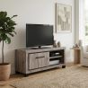 Meuble TV 120 cm CONSTANCE avec 1 porte et 2 niches