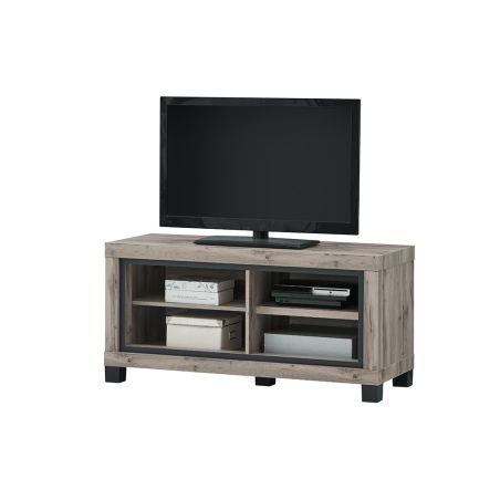 Meuble TV 120 cm CONSTANCE avec 1 porte et 2 niches