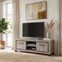 Meuble TV 160 cm CONSTANCE avec 2 portes et 2 niches