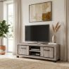 Meuble TV 160 cm CONSTANCE avec 2 portes et 2 niches