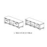 Meuble TV 160 cm CONSTANCE avec 2 portes et 2 niches