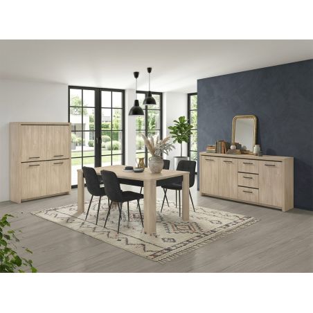 Buffet haut THEMIS en décor chêne ivoire