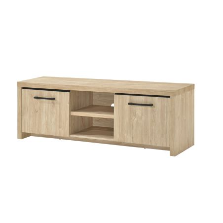 Meuble TV 160 cm THEMIS en décor chêne ivoire