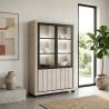 Vitrine contemporaine 132 cm MAGIKA avec 4 portes