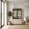 Vitrine contemporaine 132 cm MAGIKA avec 4 portes