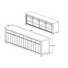 Buffet contemporain 224 cm MAGIKA
