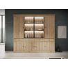 Vaisselier GABRIEL LIGHT avec 6 portes pleines, 2 portes vitrées et 4 tiroirs