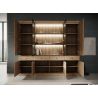 Vaisselier GABRIEL LIGHT avec 6 portes pleines, 2 portes vitrées et 4 tiroirs