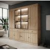 Vaisselier GABRIEL LIGHT avec 6 portes pleines, 2 portes vitrées et 4 tiroirs
