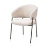 Gavin, chaise à accoudoirs - steelbrown - ressorts ensachés - tissu Luton - Henders and Hazel