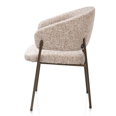 Gavin, chaise à accoudoirs - steelbrown - ressorts ensachés - tissu Luton - Henders and Hazel