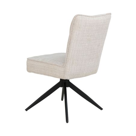Chaise pivotante FABIAN en tissu beige ou anthracite