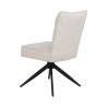 Chaise pivotante FABIAN en tissu beige ou anthracite
