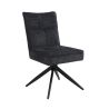 Chaise pivotante FABIAN en tissu beige ou anthracite