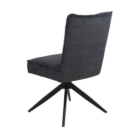 Chaise pivotante FABIAN en tissu beige ou anthracite