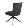 Chaise pivotante FABIAN en tissu beige ou anthracite
