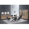 Chaise pivotante FABIAN en tissu beige ou anthracite