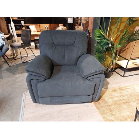 Fauteuil 1 place BOOM en tissu avec relax électrique