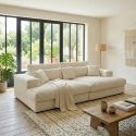 Canapé lounge DOUDOU CONFORT en tissu velours cotelé - profondeur 170 cm