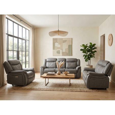 Fauteuil 1 place DOVER en tissu avec relax électrique
