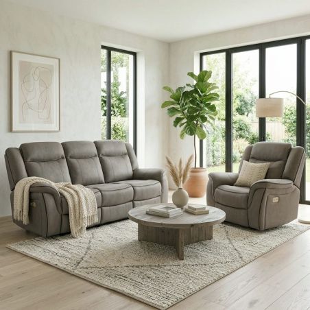 Fauteuil 1 place DOVER en tissu avec relax électrique