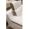 Canapé italien 3 places LORENZO 214 cm en cuir véritable avec 2 relax électriques