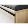 Banc à chaussure LISANDRE 96 cm à 2 portes coloris hêtre