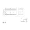 Banc à chaussure LISANDRE 96 cm à 2 portes coloris hêtre