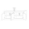 Buffe 207 cm BERGAME CACHEMIRE avec 4 portes