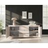Buffet 210 cm BERGAME CACHEMIRE avec 2 portes et 3 tiroirs
