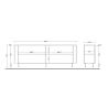 Buffet 230 cm LAGUNA avec 4 portes en coloris cachemire