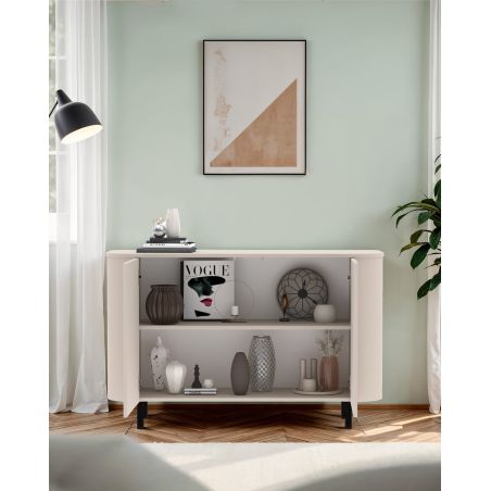 Buffet 130 cm LAGUNA avec 2 portes en coloris cachemire