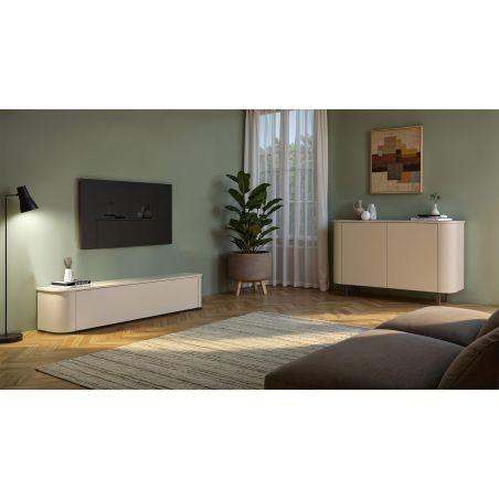 Buffet 130 cm LAGUNA avec 2 portes en coloris cachemire