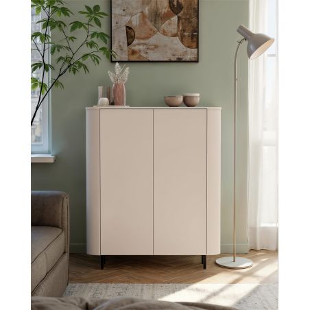 Buffet haut 2 portes LAGUNA en coloris cachemire