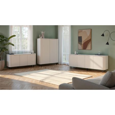 Buffet haut 2 portes LAGUNA en coloris cachemire