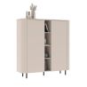 Buffet haut 2 portes et 4 niches LAGUNA en coloris cachemire