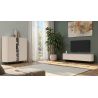 Buffet haut 2 portes et 4 niches LAGUNA en coloris cachemire