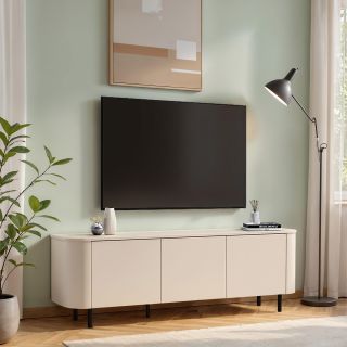 Meuble TV 180 cm LAGUNA avec 3 portes en coloris cachemire