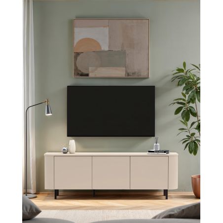 Meuble TV 180 cm LAGUNA avec 3 portes en coloris cachemire