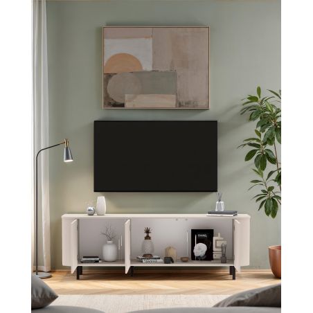 Meuble TV 180 cm LAGUNA avec 3 portes en coloris cachemire