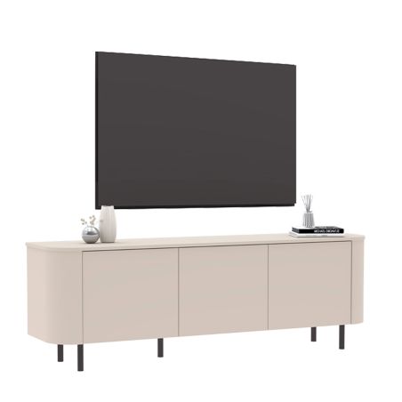 Meuble TV 180 cm LAGUNA avec 3 portes en coloris cachemire