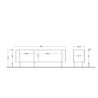 Meuble TV 180 cm LAGUNA avec 3 portes en coloris cachemire